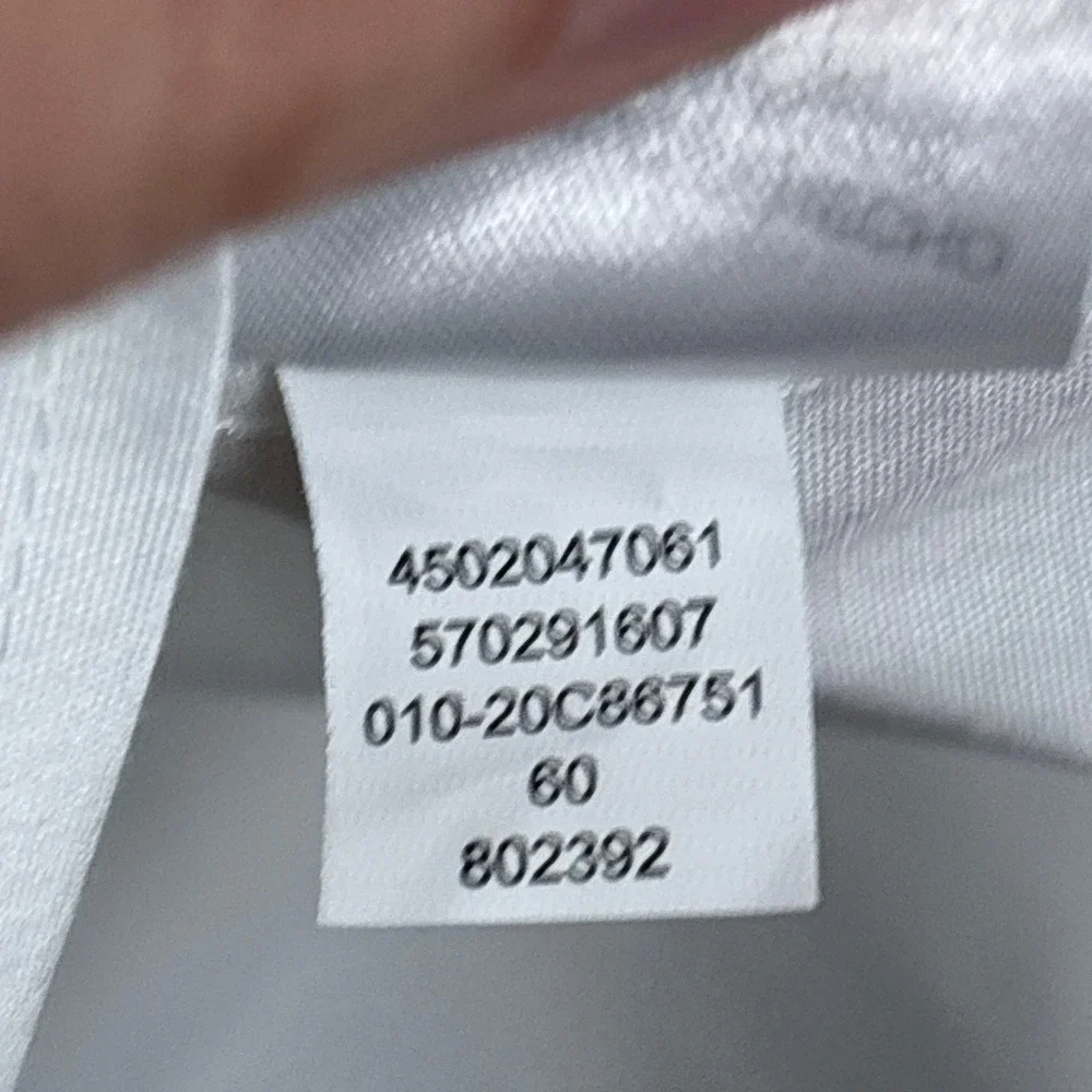 Chicos Top 2.5 M US 14 White Cotton No Iron Tunic Button Popover Career Classic